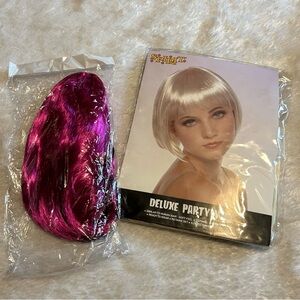 Sassy Bob Wigs in Blonde and Fuchsia Pink